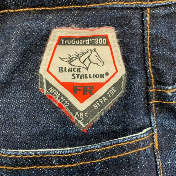 Black Stallion Jeans Mens 32 TruGuard 300 Fire Flame Resistant FR Workwear Denim - Picture 4 of 16